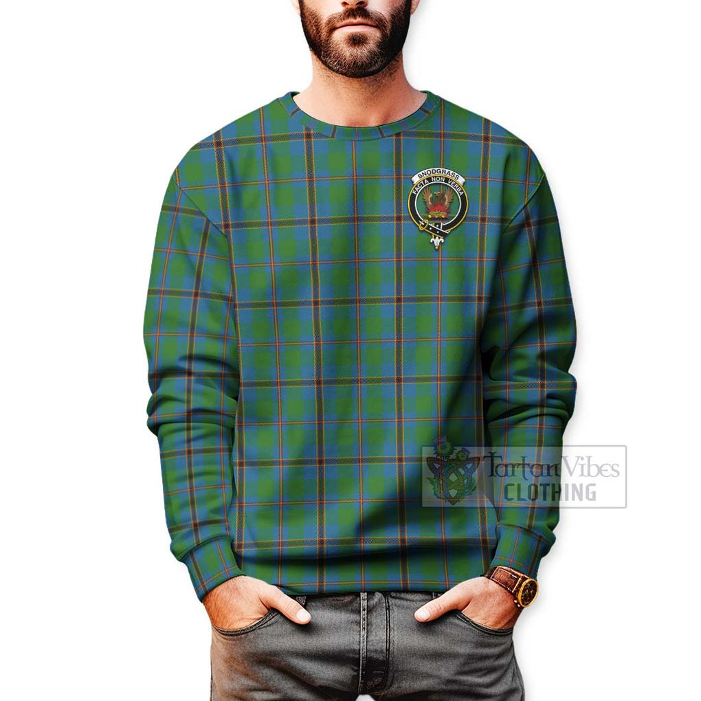Snodgrass Tartan Sweatshirt with Family Crest Celtic Skull Style - Tartan Vibes Clothing