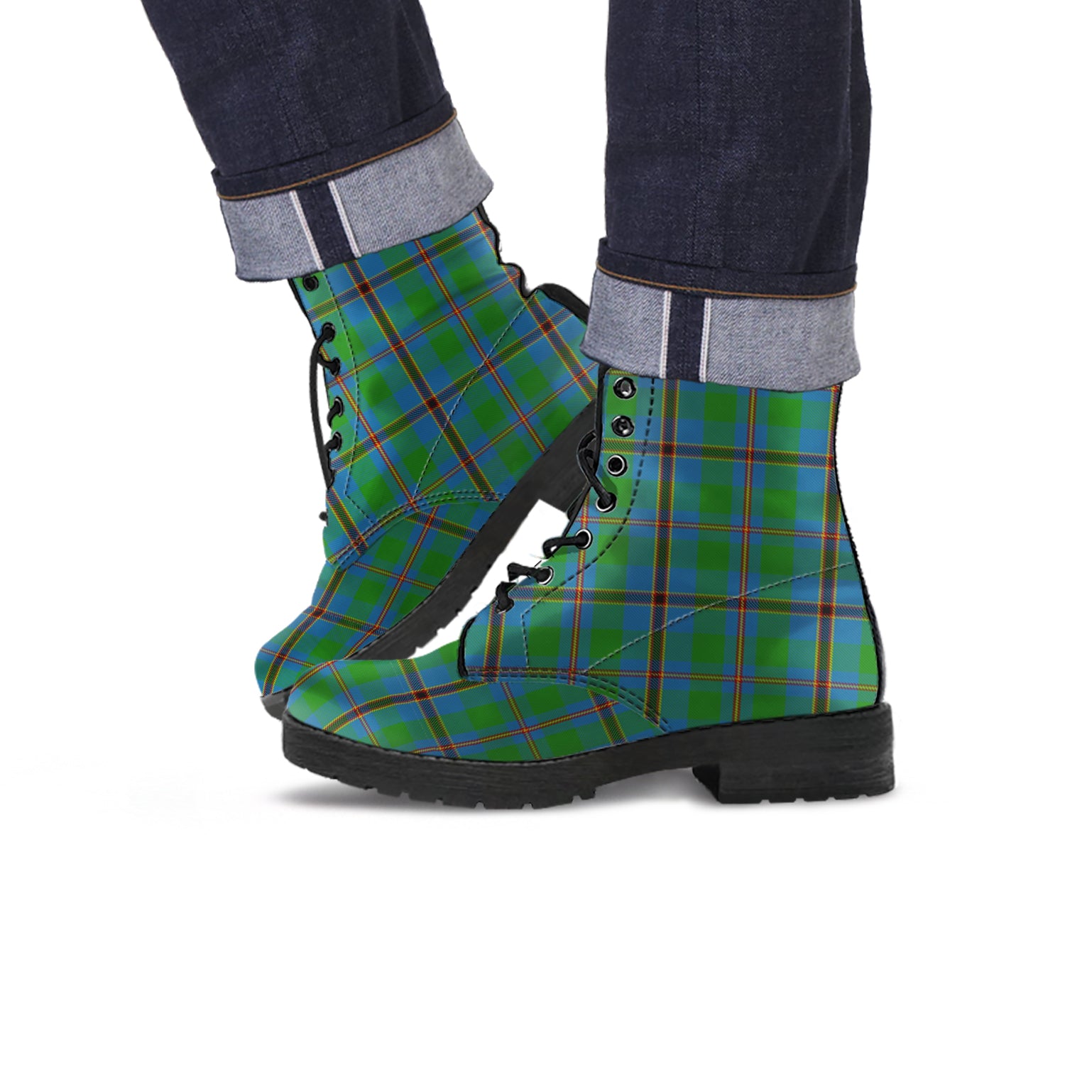 Snodgrass Tartan Leather Boots - Tartan Vibes Clothing