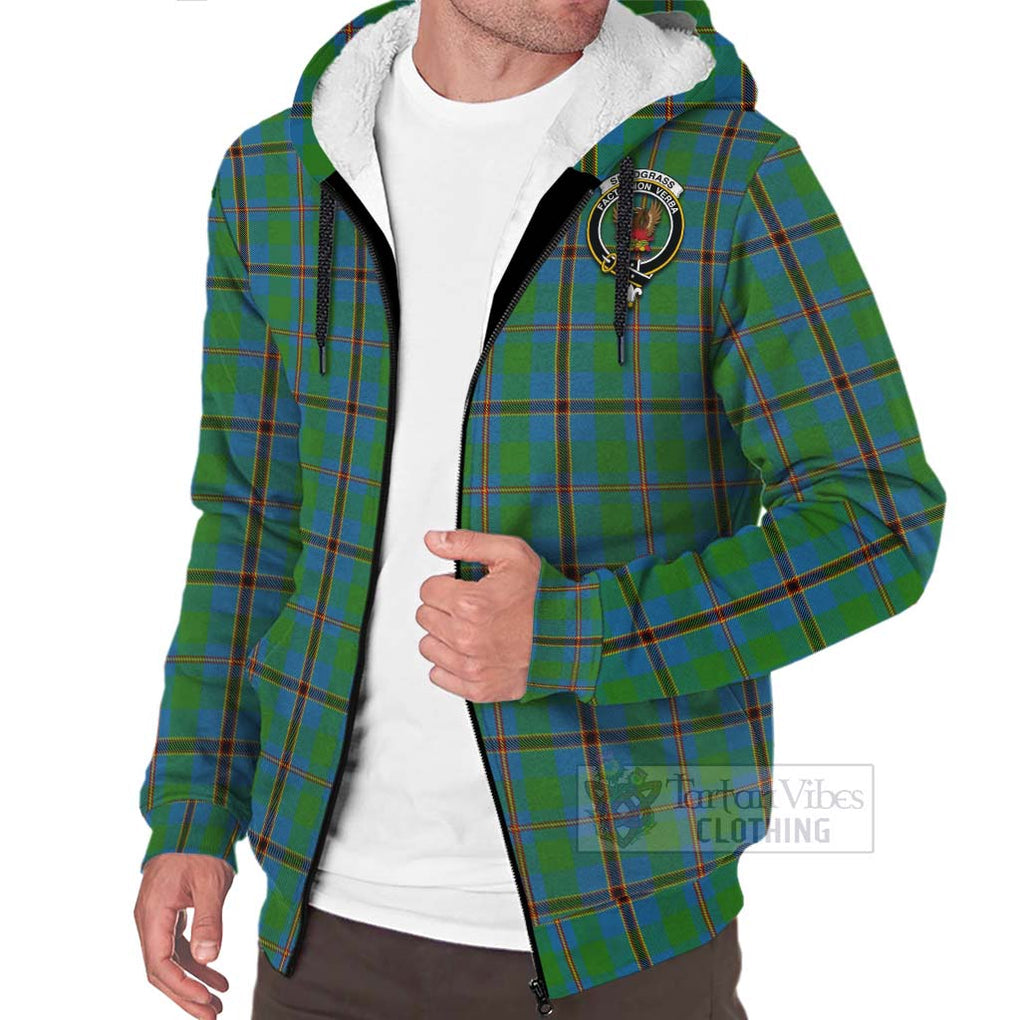 Snodgrass Tartan Sherpa Hoodie with Family Crest Celtic Skull Style Unisex - Tartan Vibes Clothing