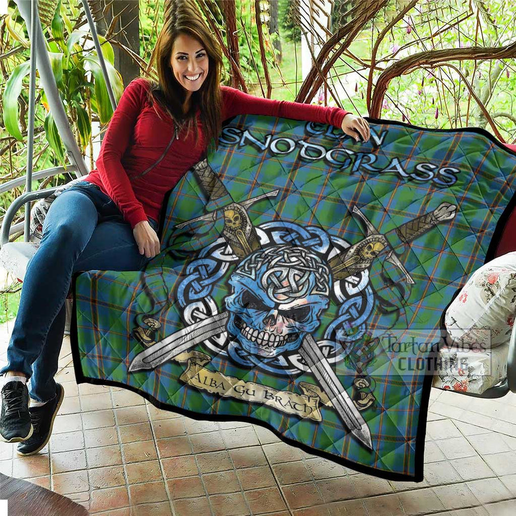 Snodgrass Tartan Quilt with Celtic Skull Alba Gu Brath Style - Tartan Vibes Clothing