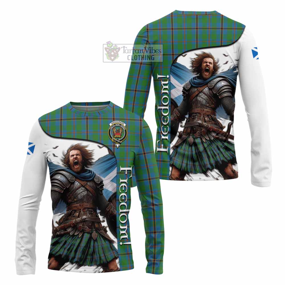 Tartan Vibes Clothing Snodgrass Crest Tartan Long Sleeve T-Shirt Inspired by the Freedom of Scottish Warrior