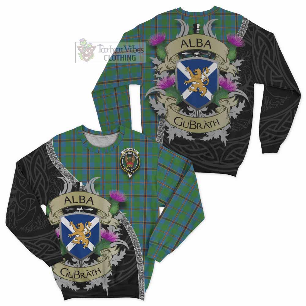 Snodgrass Tartan Family Crest Sweatshirt Lion Rampant Royal Thistle Shield Celtic Inspired - Tartan Vibes Clothing