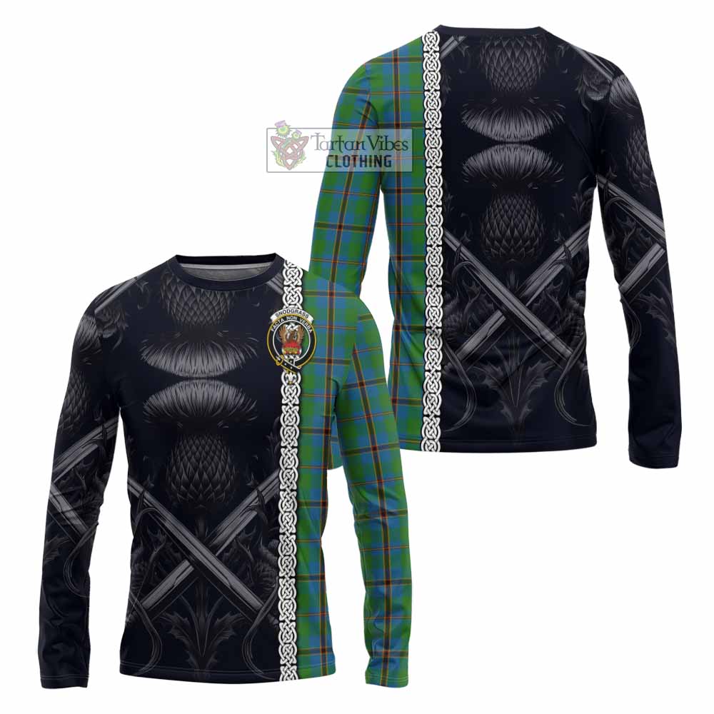 Snodgrass Tartan Long Sleeve T-Shirt with Family Crest Cross Sword Thistle Celtic Vibes - Tartan Vibes Clothing