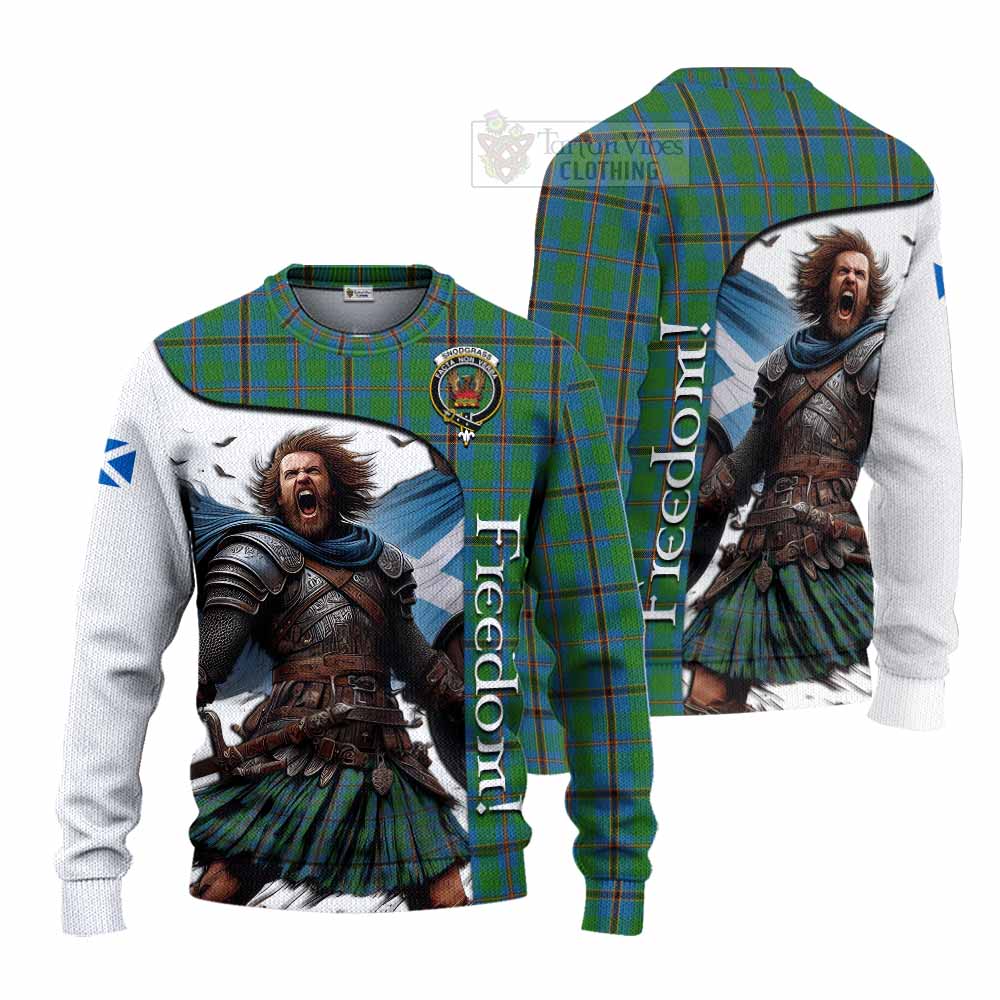 Tartan Vibes Clothing Snodgrass Crest Tartan Knitted Sweater Inspired by the Freedom of Scottish Warrior