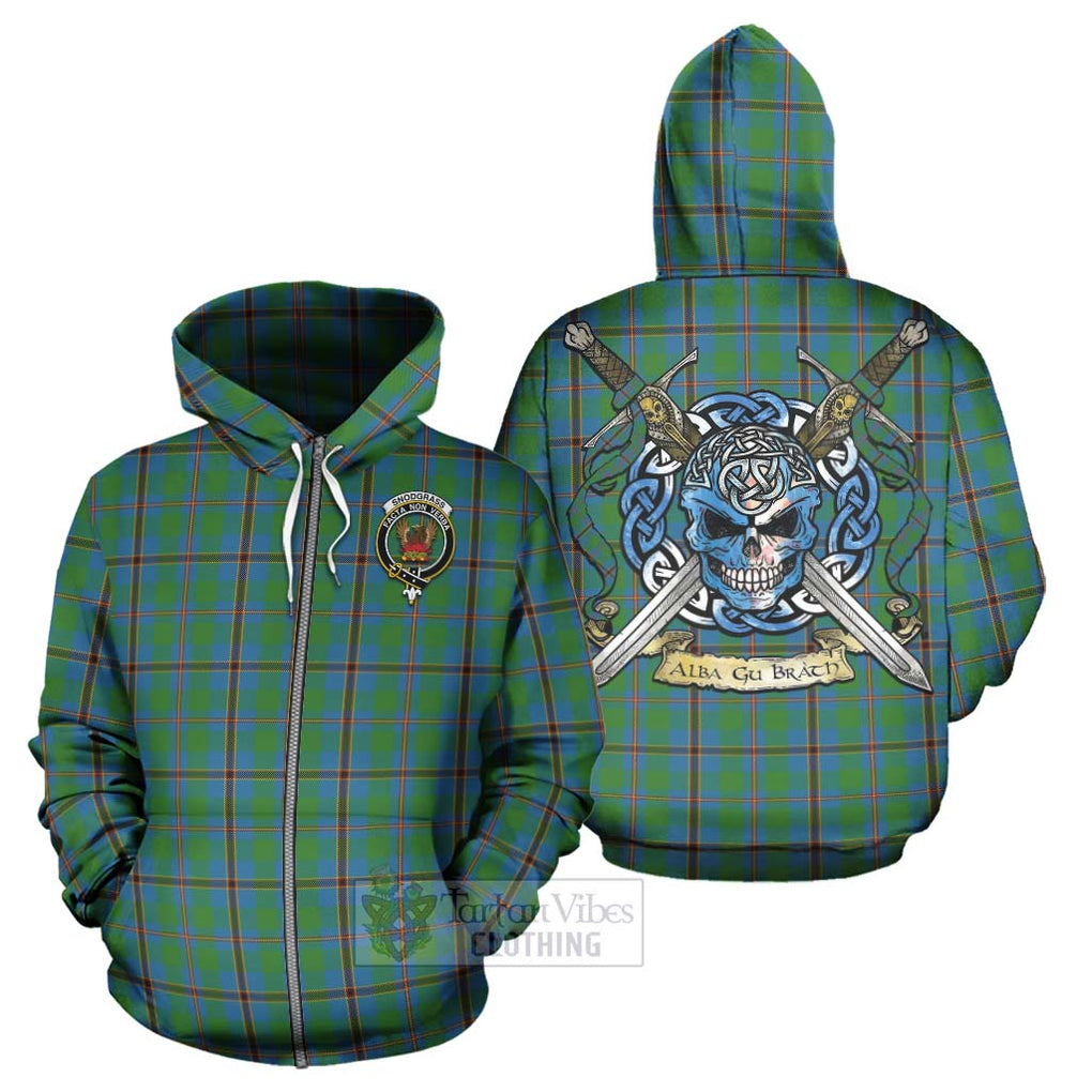 Snodgrass Tartan Hoodie with Family Crest Celtic Skull Style - Tartan Vibes Clothing