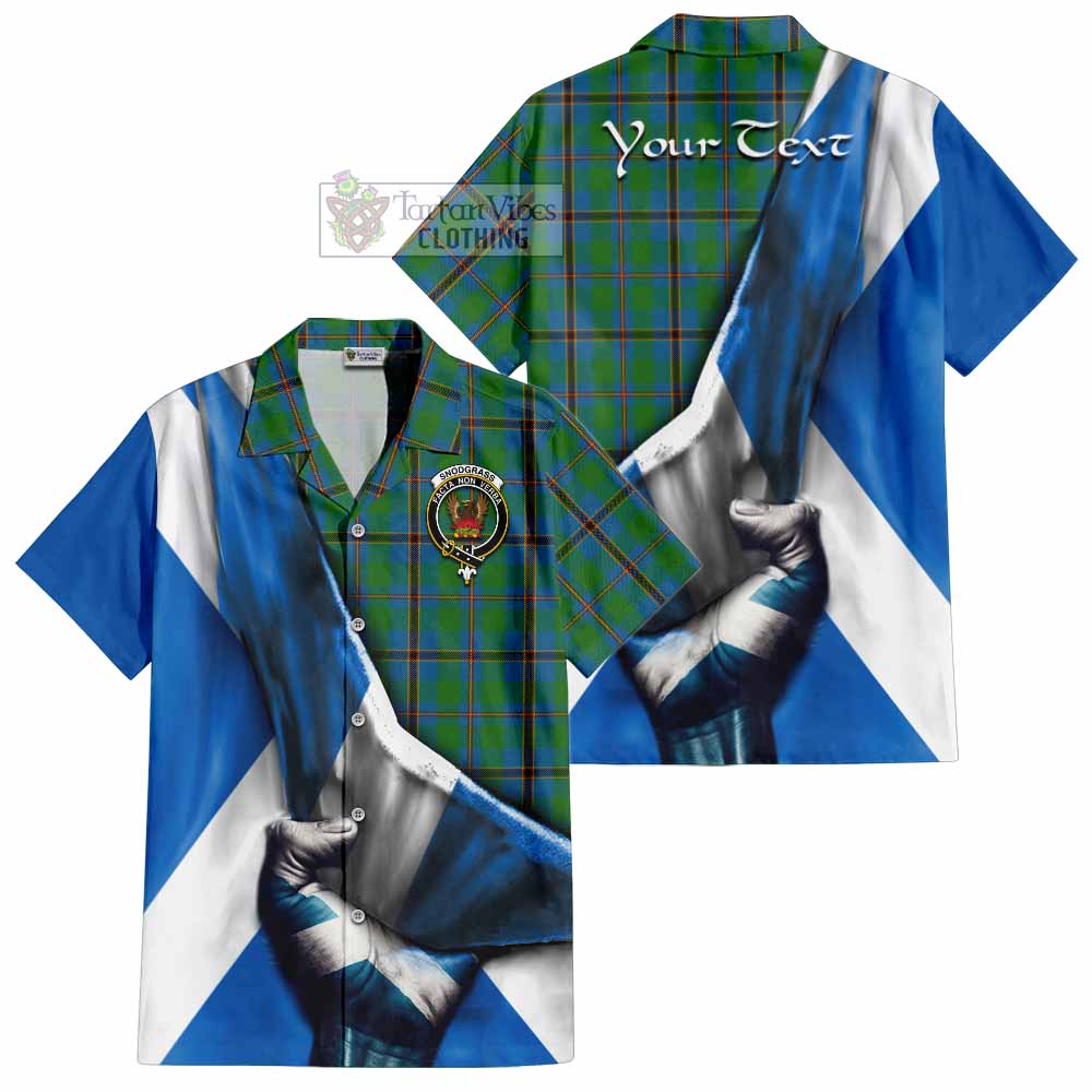 Snodgrass Tartan Hawaiian Shirt with Family Crest Scotland Patriotic Style - Tartan Vibes Clothing
