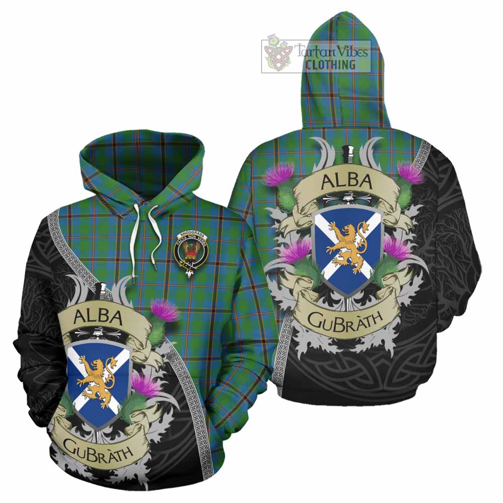 Snodgrass Tartan Family Crest Hoodie Lion Rampant Royal Thistle Shield Celtic Inspired - Tartan Vibes Clothing