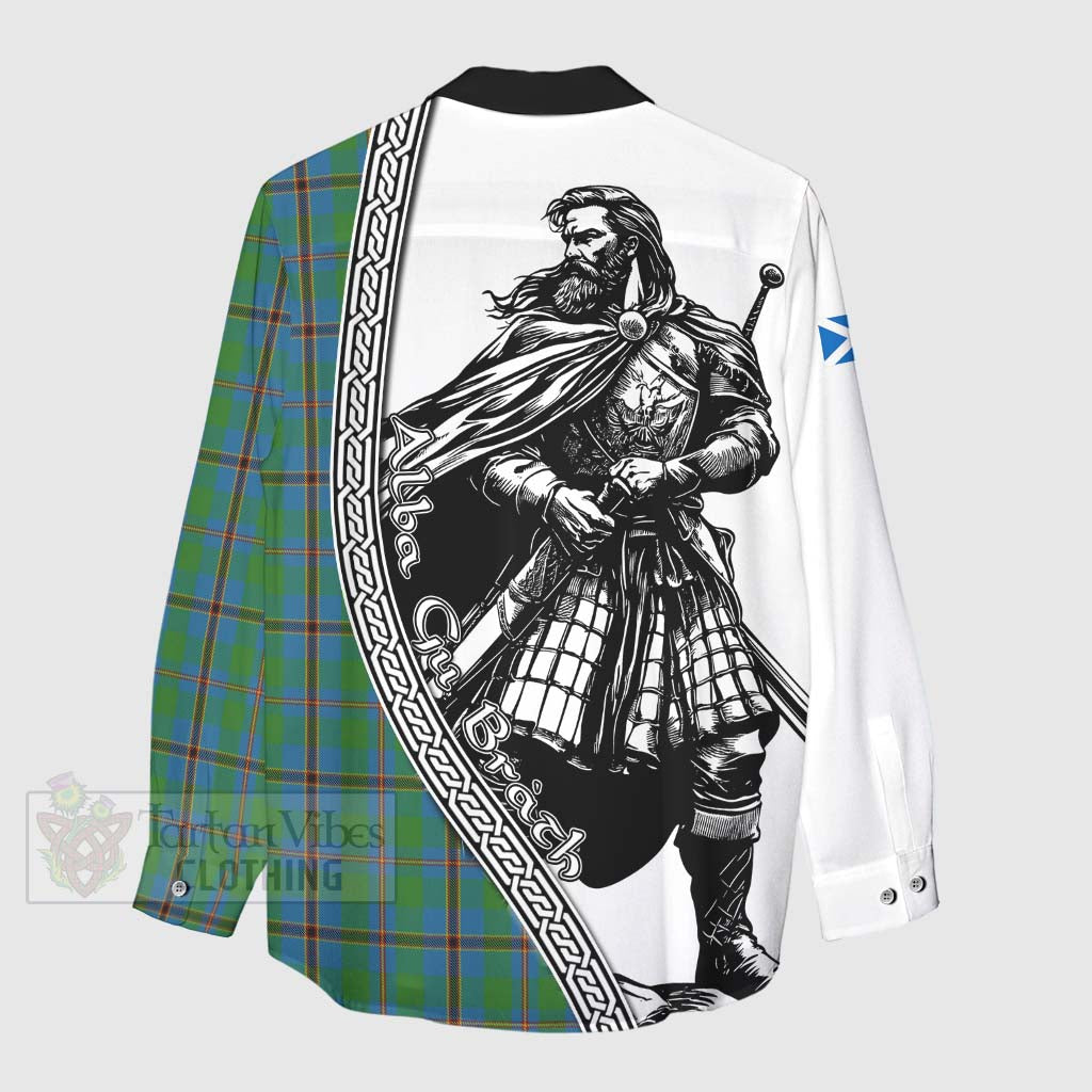 Snodgrass Tartan Clan Crest Women's Casual Shirt with Highlander Warrior Celtic Style - Tartan Vibes Clothing