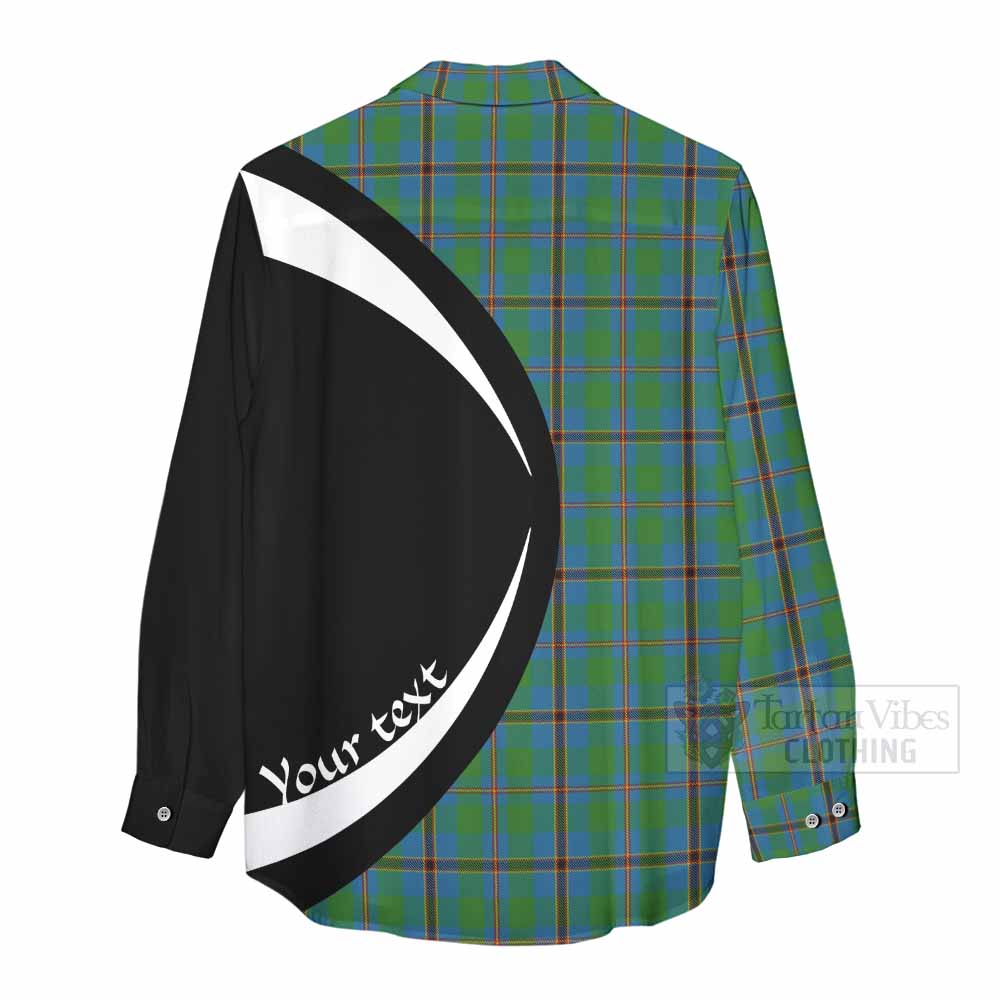 Snodgrass Tartan Women's Casual Shirt with Family Crest Circle Style - Tartan Vibes Clothing