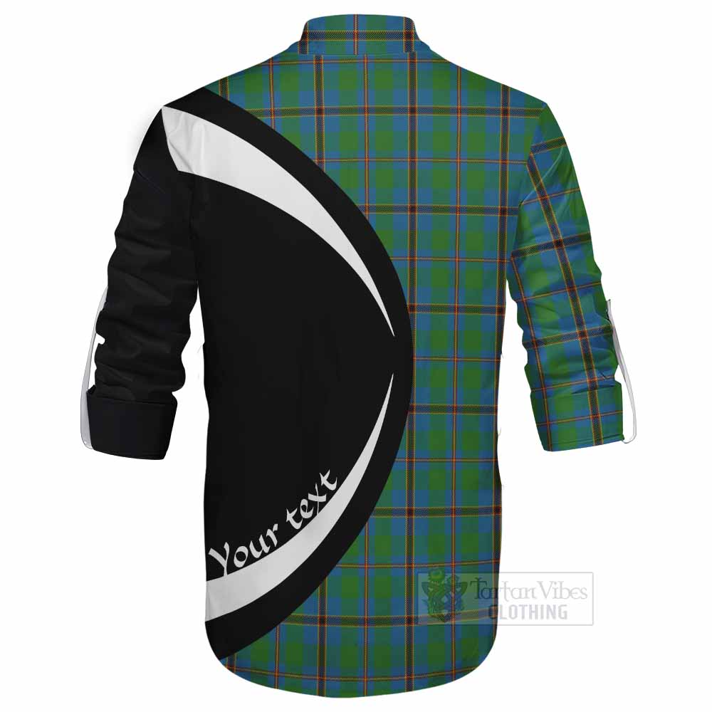 Snodgrass Tartan Ghillie Kilt Shirt with Family Crest Circle Style - Tartan Vibes Clothing