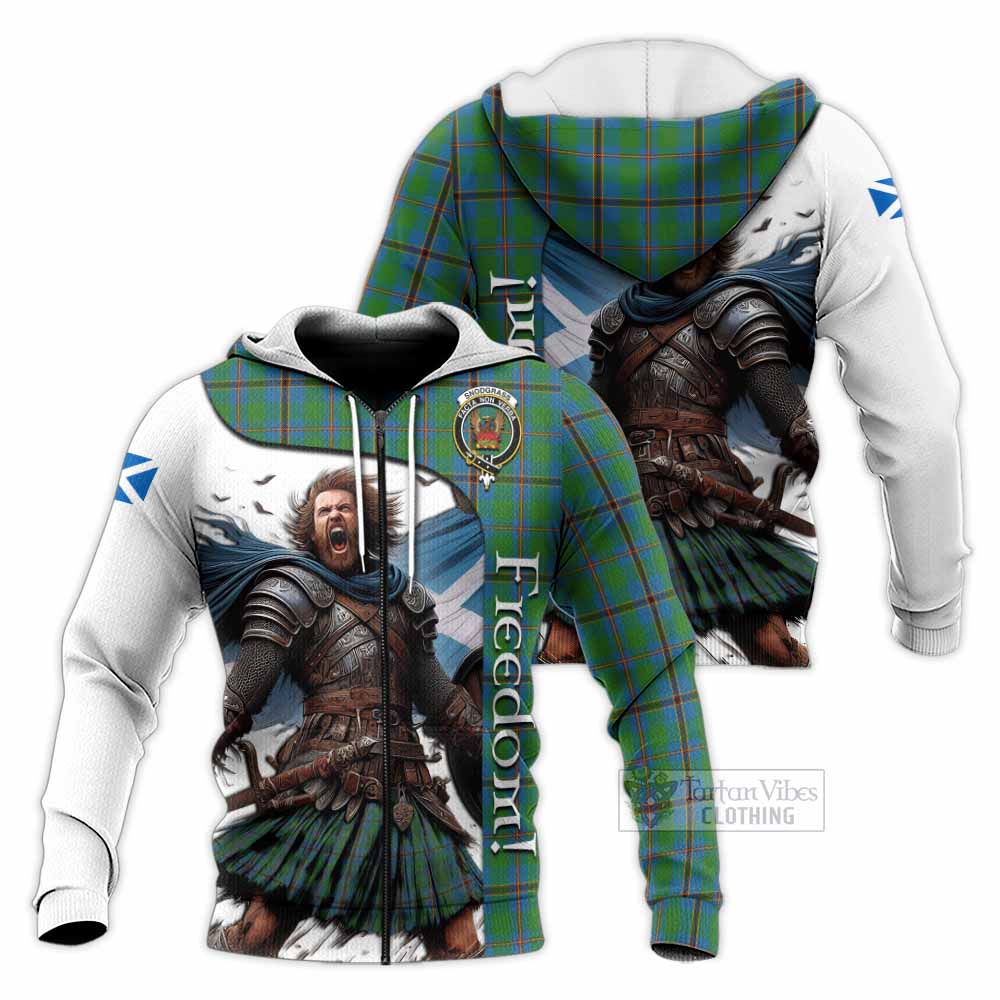 Tartan Vibes Clothing Snodgrass Crest Tartan Knitted Hoodie Inspired by the Freedom of Scottish Warrior
