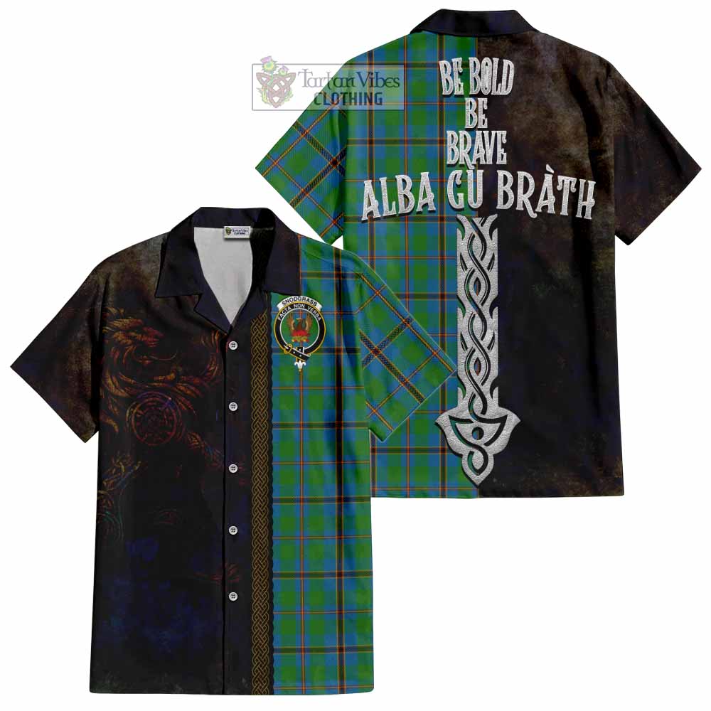 Snodgrass Tartan Family Crest Hawaiian Shirt Alba Gu Brath Be Brave Lion Ancient Style - Tartan Vibes Clothing