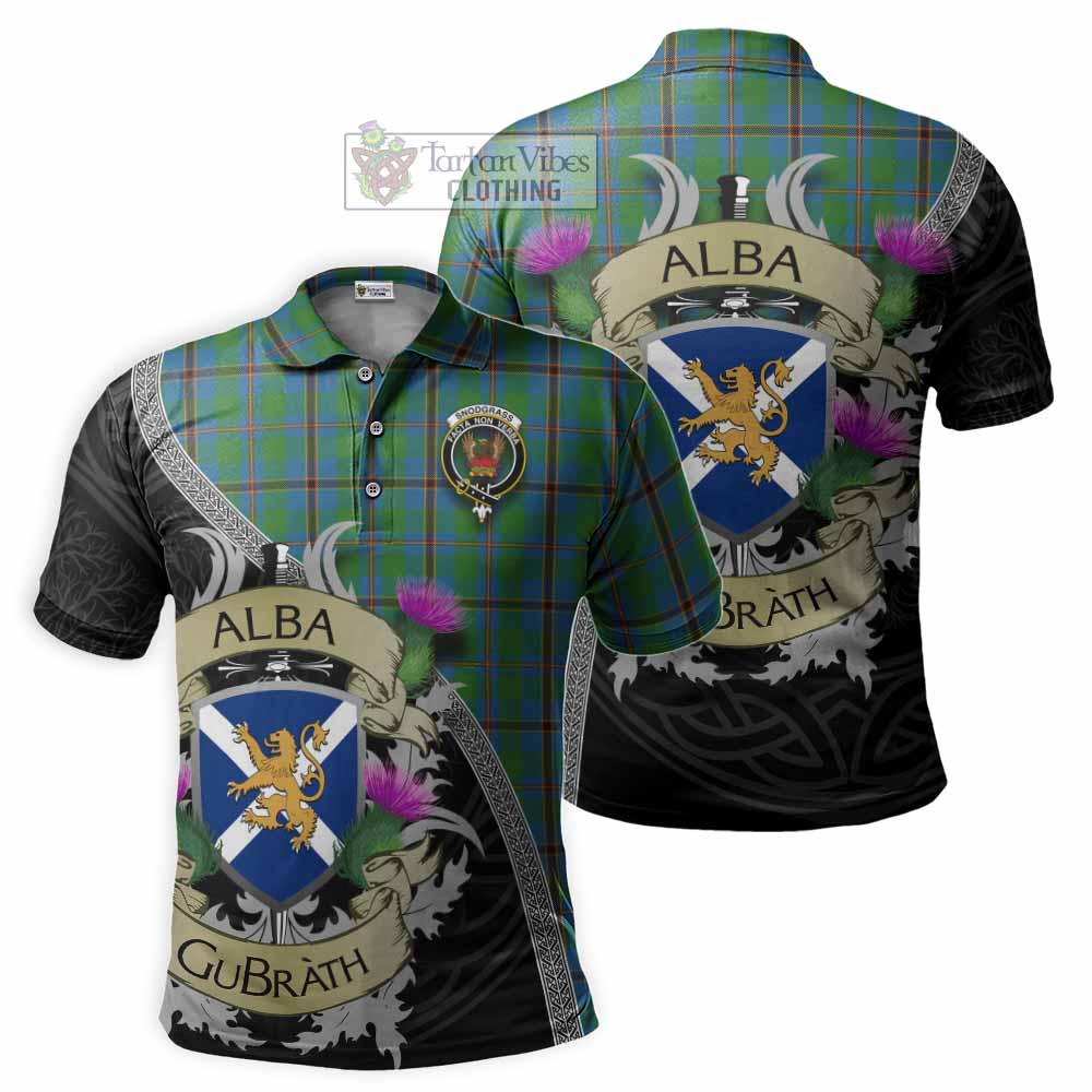 Snodgrass Tartan Family Crest Polo Shirt Lion Rampant Royal Thistle Shield Celtic Inspired - Tartan Vibes Clothing