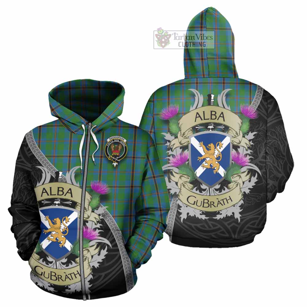 Snodgrass Tartan Family Crest Hoodie Lion Rampant Royal Thistle Shield Celtic Inspired Zip Hoodie - Tartan Vibes Clothing