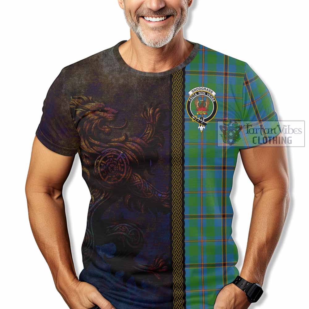 Snodgrass Tartan Family Crest T-Shirt Alba Gu Brath Be Brave Lion Ancient Style - Tartan Vibes Clothing