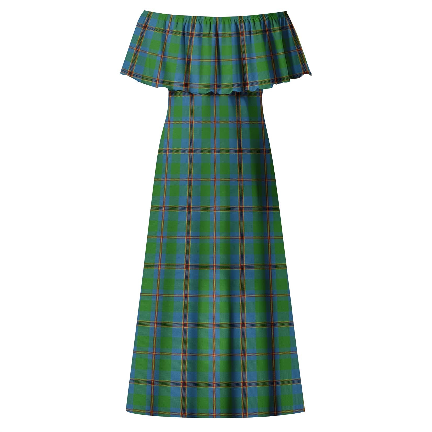 Snodgrass Tartan Off Shoulder Long Dress - Tartan Vibes Clothing