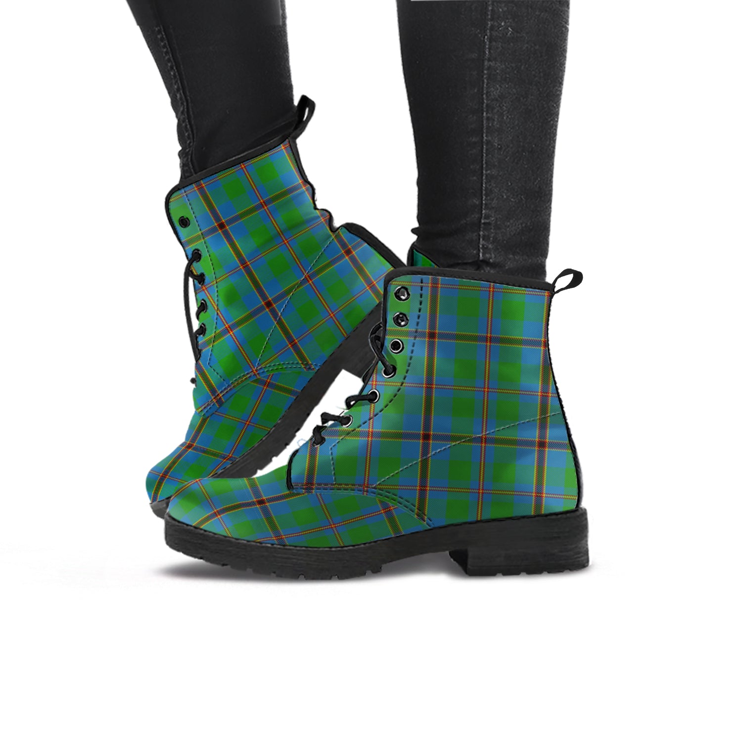Snodgrass Tartan Leather Boots - Tartan Vibes Clothing