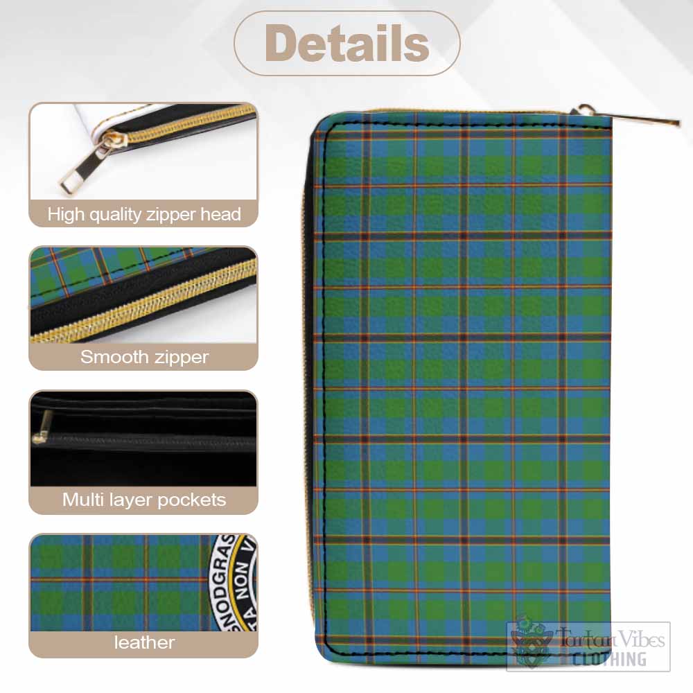 Snodgrass Tartan Women's Leather Wallet with Family Crest - Tartan Vibes Clothing
