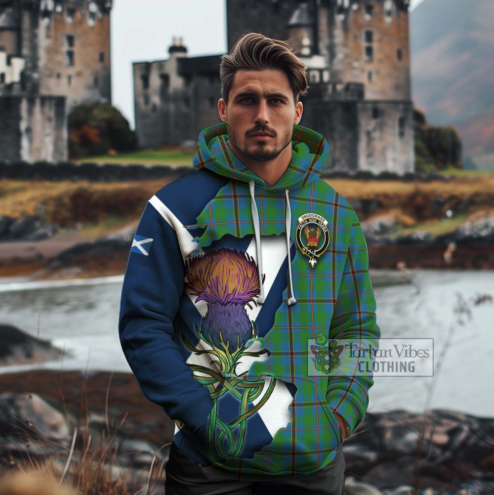 Tartan Vibes Clothing Snodgrass Tartan Family Crest Cotton Hoodie Scottish Thistle Celtic Inspired