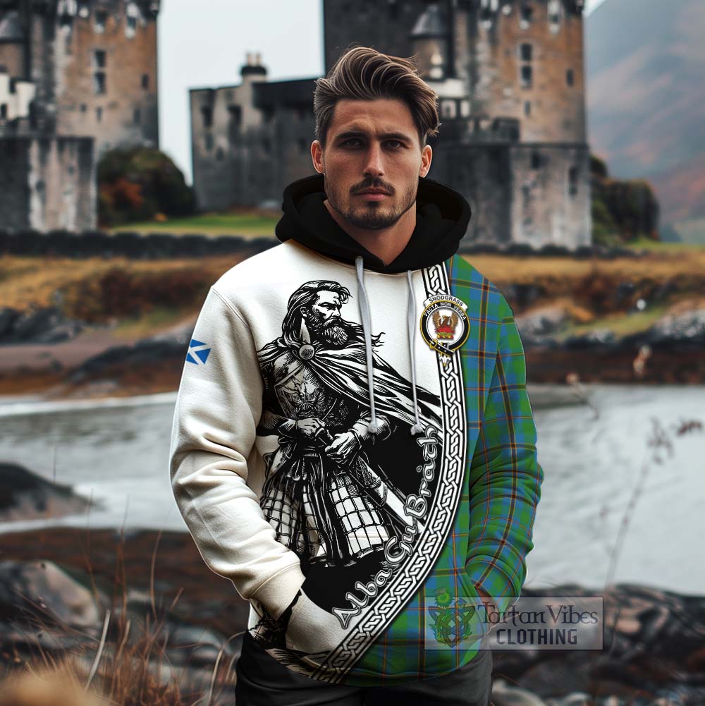 Snodgrass Tartan Clan Crest Cotton Hoodie with Highlander Warrior Celtic Style - Tartan Vibes Clothing