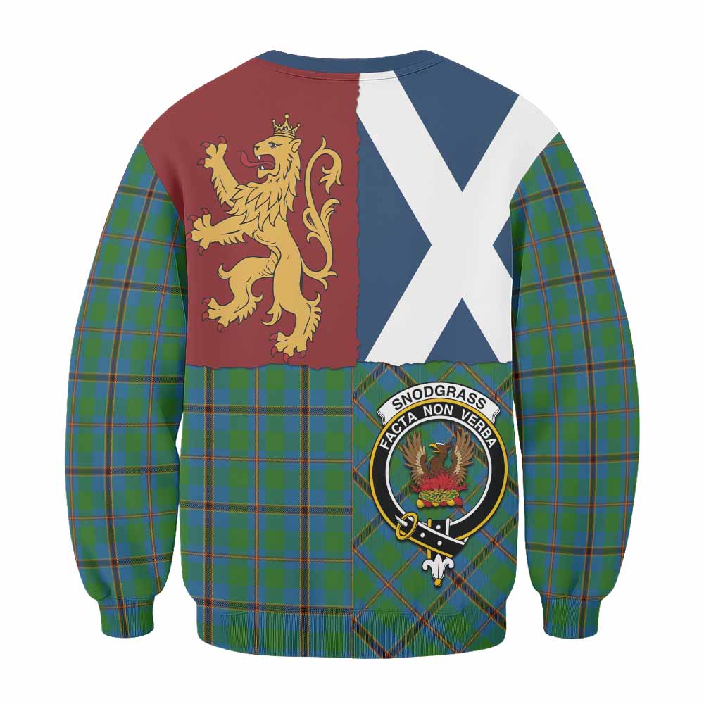 Snodgrass Crest Tartan Sweatshirt with Lion Rampant Saltire Style