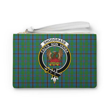 Tartan Vibes Clothing Snodgrass Family Crest Tartan Clutch Bag
