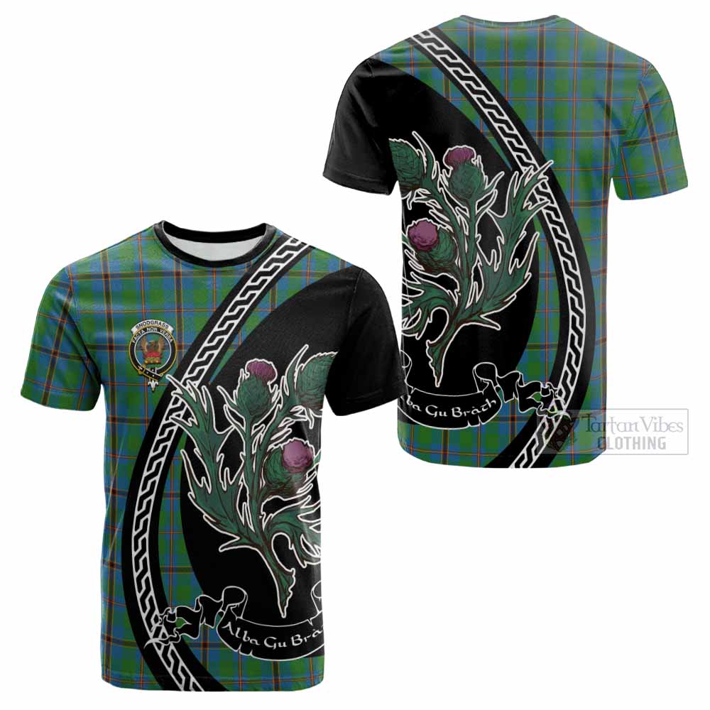 Snodgrass Family Crest Tartan Cotton T-shirt Alba Thistle Inspired - Tartan Vibes Clothing