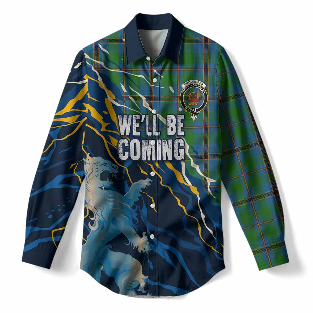 Snodgrass Scotland Tartan Women Casual Shirt WC2026 Football - We'll Be Coming