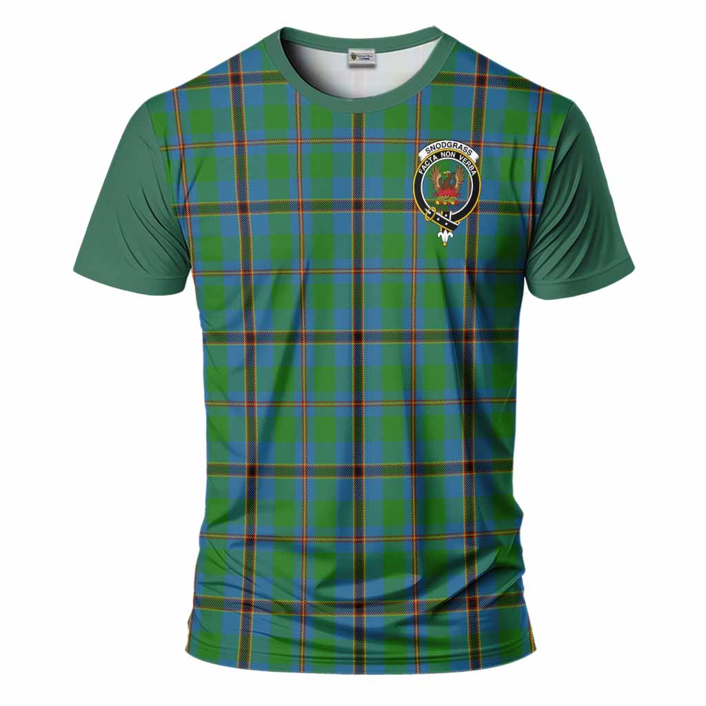 Snodgrass Tartan Accent T-Shirt with Family Crest