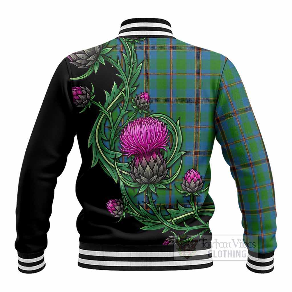 Snodgrass Tartan Baseball Jacket Resilient Scottish Thistle - Tartan Vibes Clothing