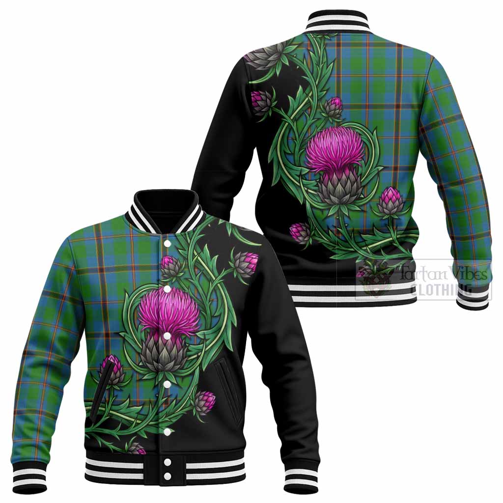 Snodgrass Tartan Baseball Jacket Resilient Scottish Thistle - Tartan Vibes Clothing