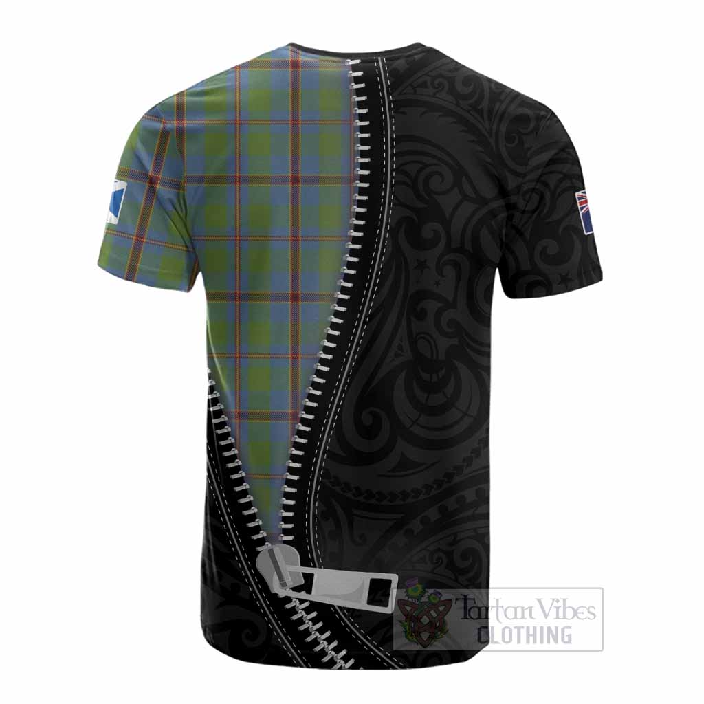 Snodgrass Tartan Cotton T-shirt New Zealand Pattern Unique Zipper Stylized