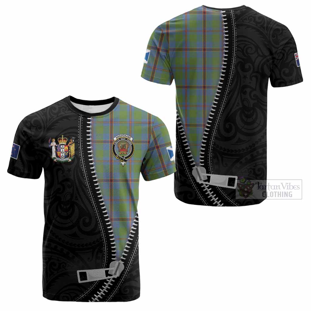 Snodgrass Tartan Cotton T-shirt New Zealand Pattern Unique Zipper Stylized