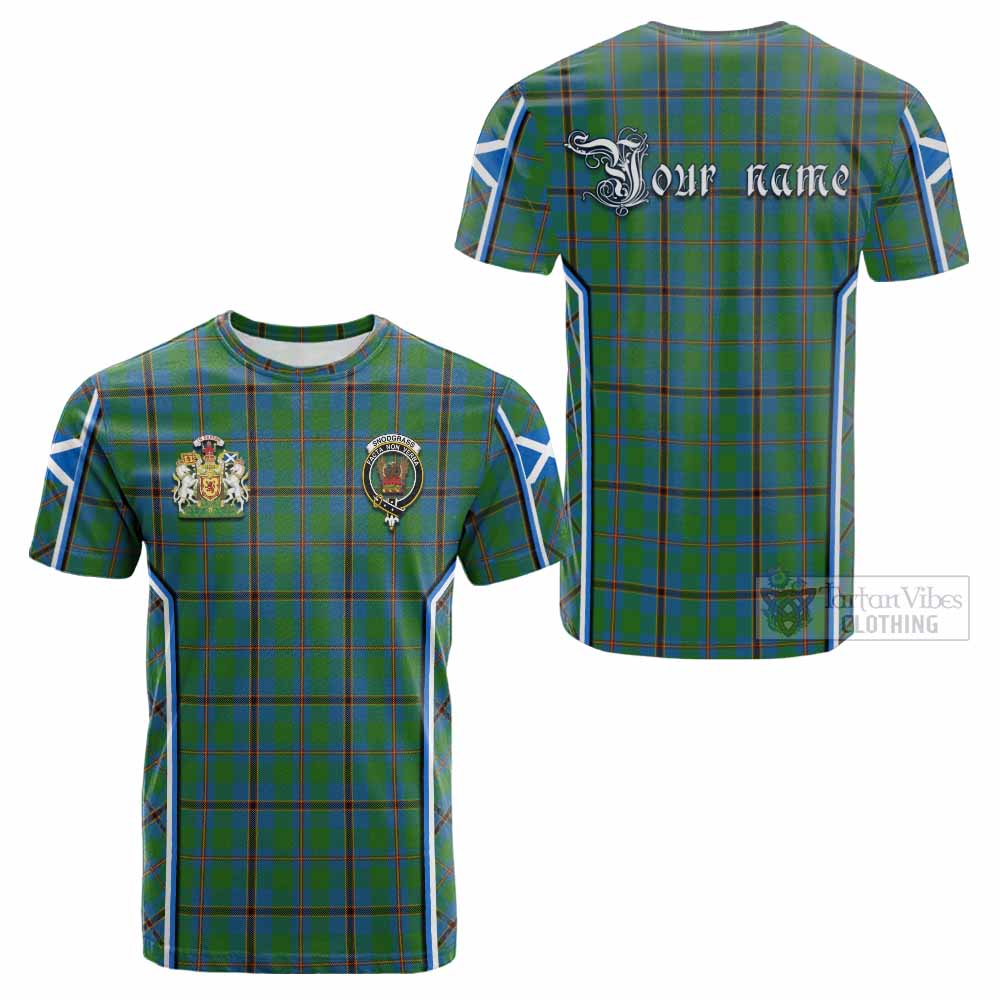 Snodgrass Tartan Crest Cotton T-shirt Scotland Coat of Arm Flag Style - Tartan Vibes Clothing