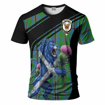 Snodgrass Tartan Crest T-Shirt Scottish Lion Rampant Thistle