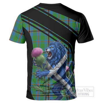 Snodgrass Tartan Crest T-Shirt Scottish Lion Rampant Thistle