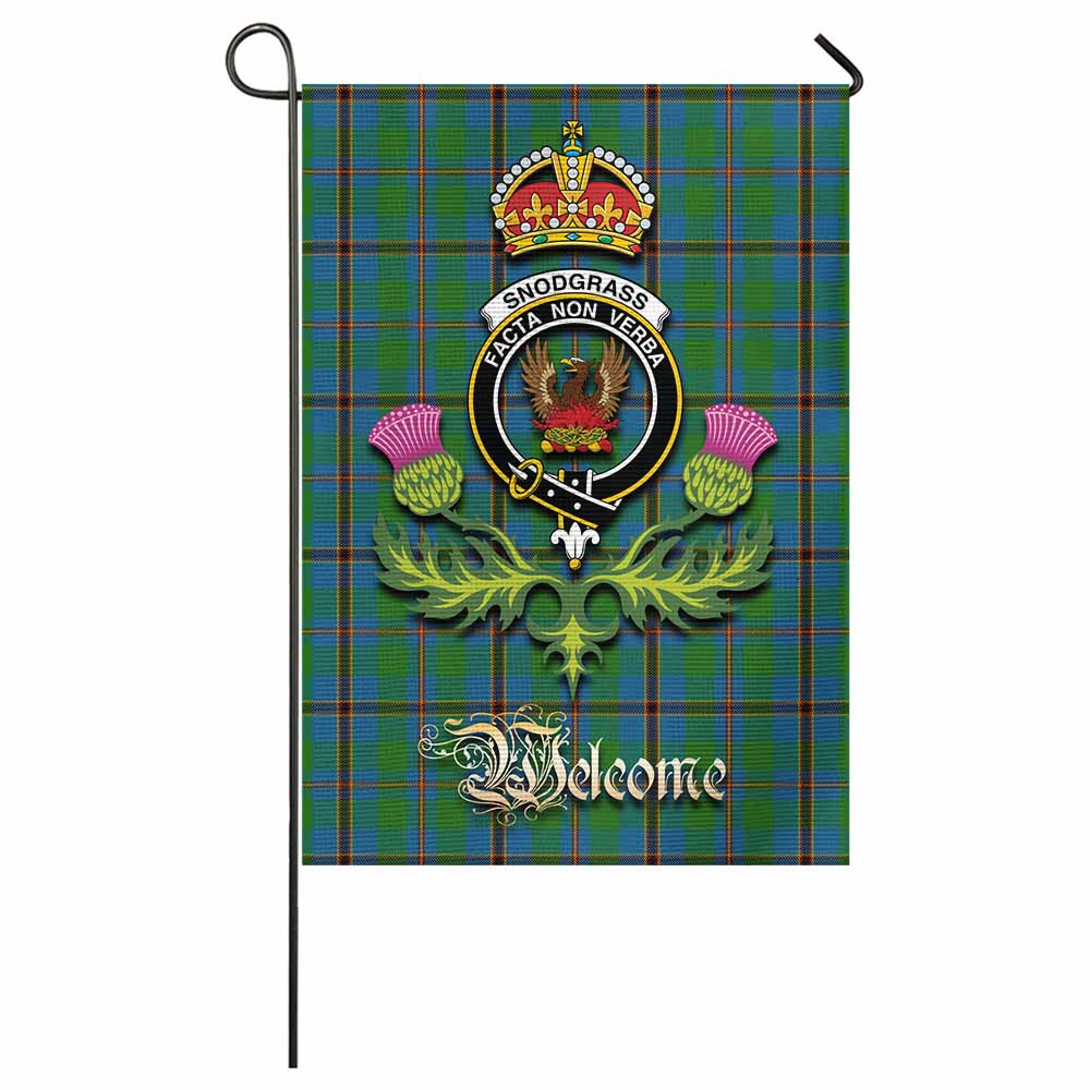 Snodgrass Tartan Family Crest Garden Flag Royal Thistle Welcome Style - Tartan Vibes Clothing