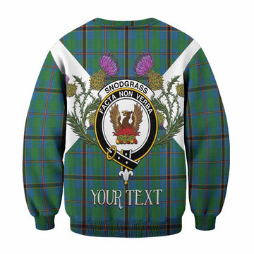 Snodgrass Tartan Family Crest Sweatshirt Scottish Burns Night Thistle Floral
