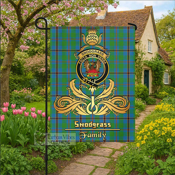 Snodgrass Tartan Garden Flag with Highland Thistle Cherish Family Crest Style