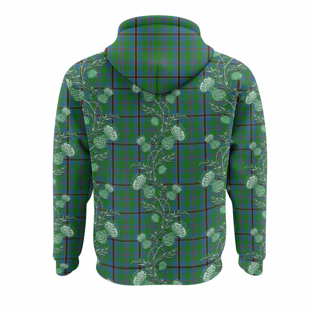 Snodgrass Tartan Hoodie Seamless Scottish Thistle Flowers