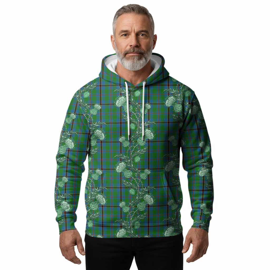 Snodgrass Tartan Hoodie Seamless Scottish Thistle Flowers