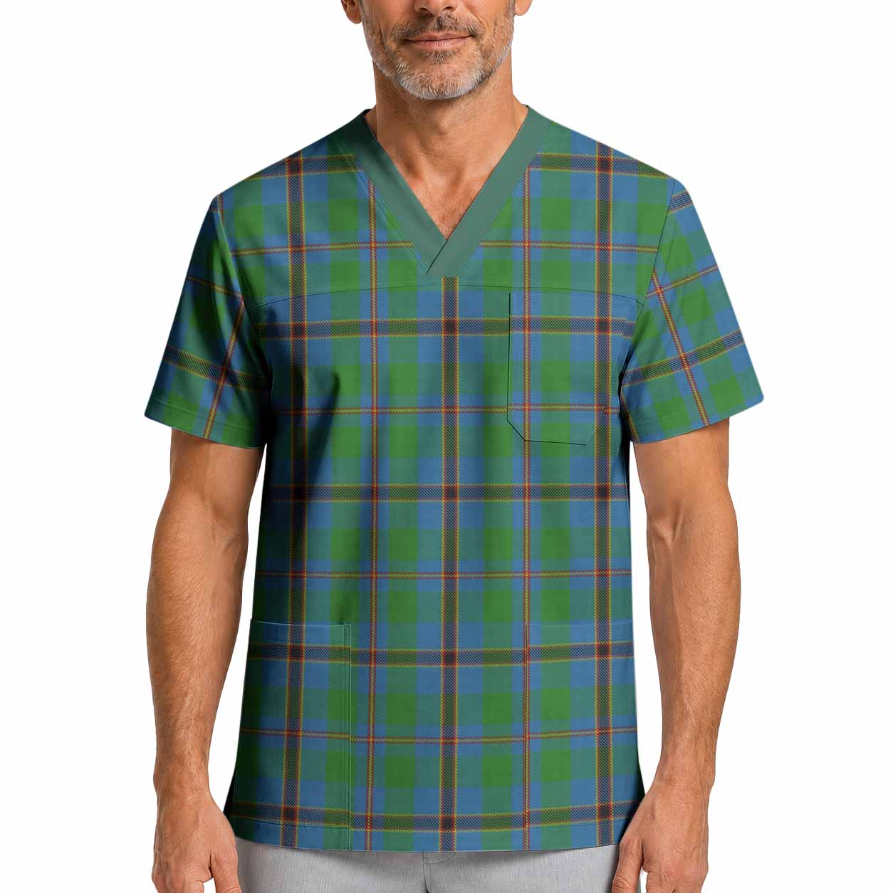 Snodgrass Tartan Scrub Top XL - Tartan Vibes Clothing