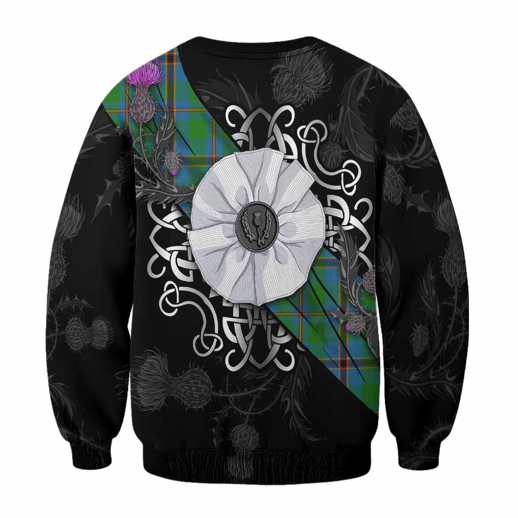 Snodgrass Tartan Sweatshirt Jacobite White Rose - Tartan Vibes Clothing