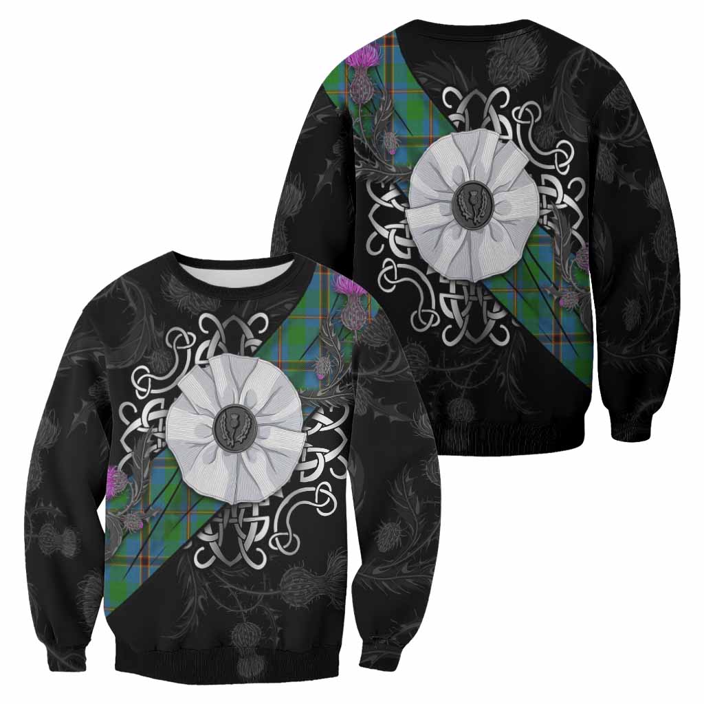 Snodgrass Tartan Sweatshirt Jacobite White Rose - Tartan Vibes Clothing