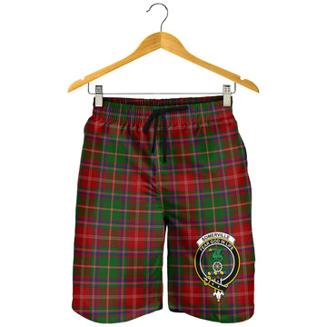 Somerville Tartan Mens Shorts with Family Crest