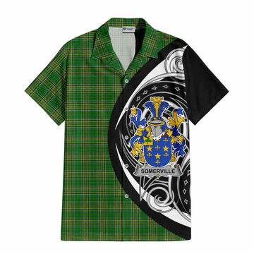 Tartan Vibes Clothing Somerville Irish Clan Short Sleeve Button Shirt Celtic Circle Style