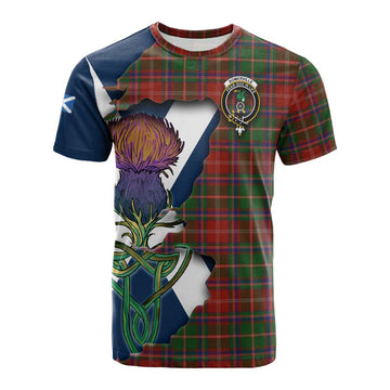 Tartan Vibes Clothing Somerville Tartan Family Crest Cotton T-shirt Scottish Thistle Celtic Inspired