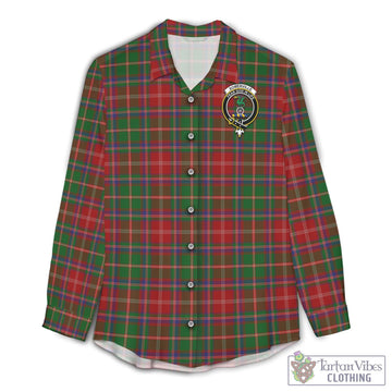 Somerville Tartan Womens Casual Shirt with Family Crest