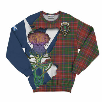 Tartan Vibes Clothing Somerville Tartan Family Crest Sweatshirt Scottish Thistle Celtic Inspired