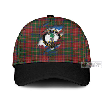 Somerville Tartan Classic Cap with Family Crest In Me Style